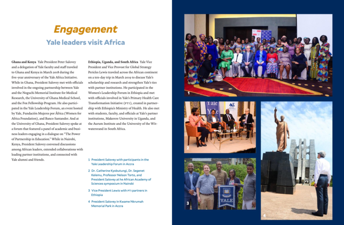 Engagement pages of brochure