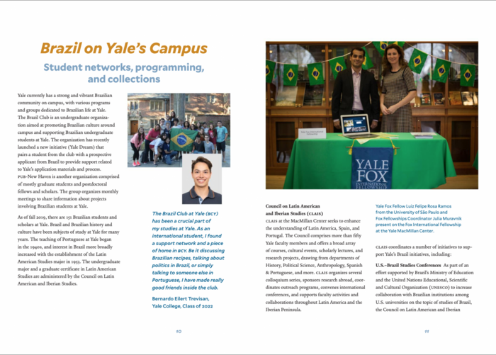 Campus pages of brochure