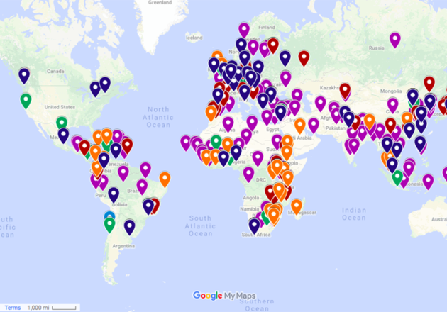 Yale Global Engagements Map